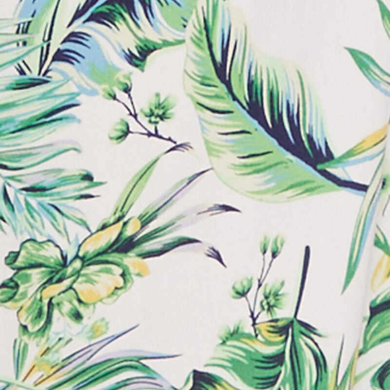 Plus Size Almost Famous Tropical Print Palazzo Pants