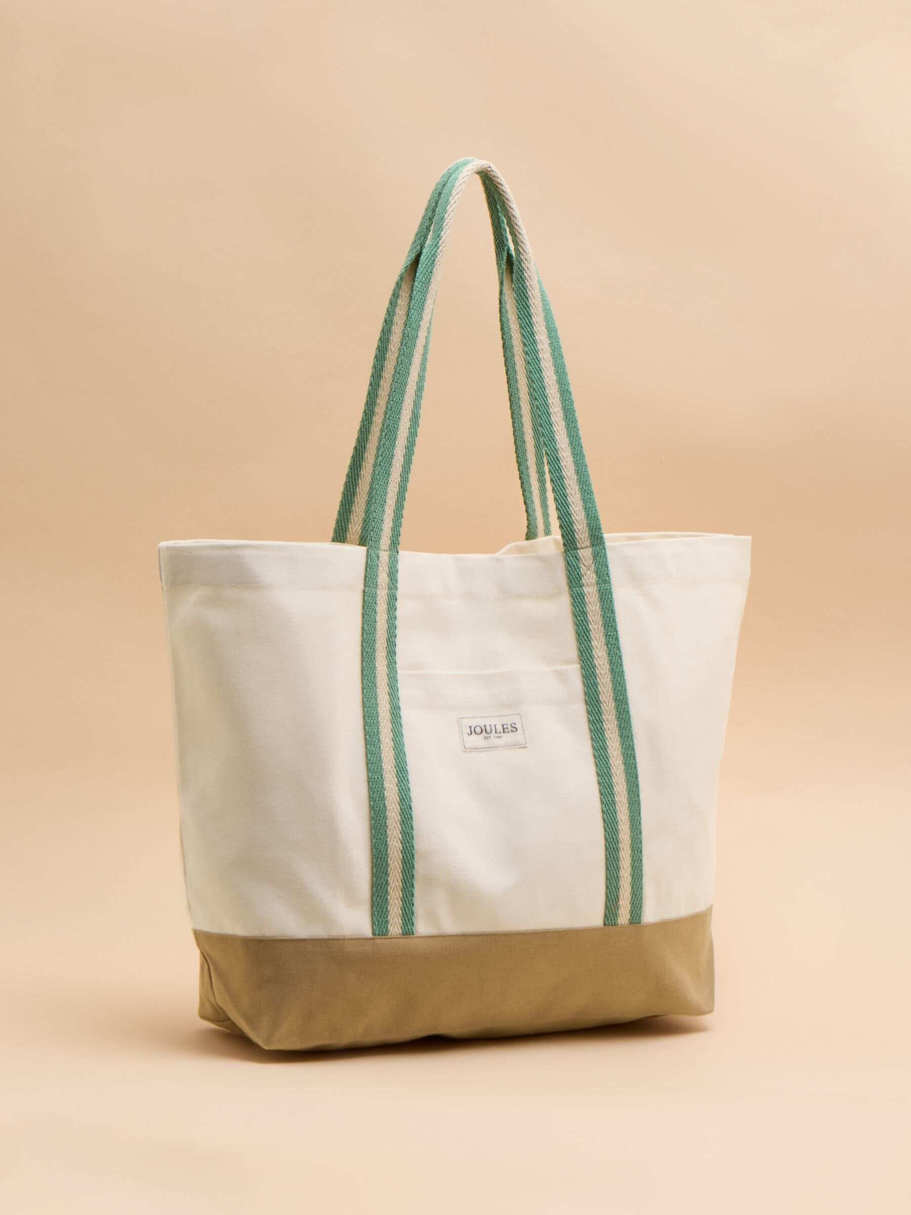 Promenade Neutral Canvas Beach Bag