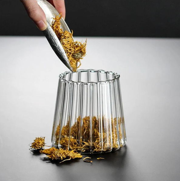 Charm Ripple Glass Storage Jars with Lid