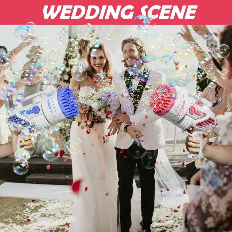 Kids' Bubble Machine, Festive & Party Supplies with Colorful Lights & Thousands of Bubbles, Outdoor Toy Gifts for 4-12 Year Old Boys & Girls, Birthday Party Favors