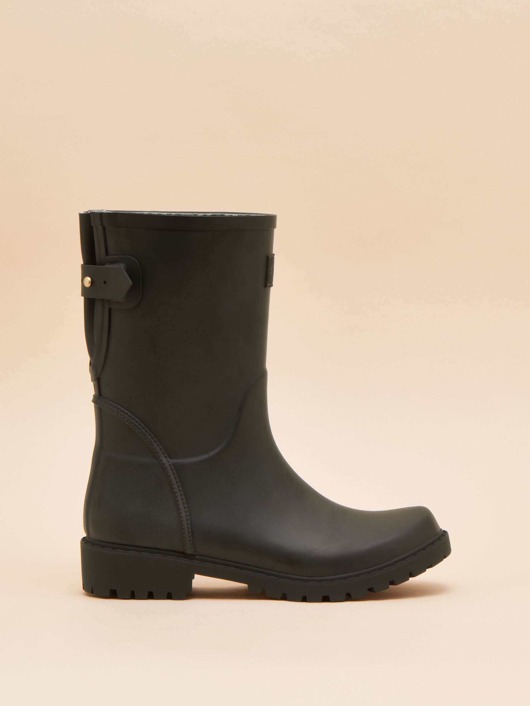 Wistow Black Adjustable Mid Calf Wellies