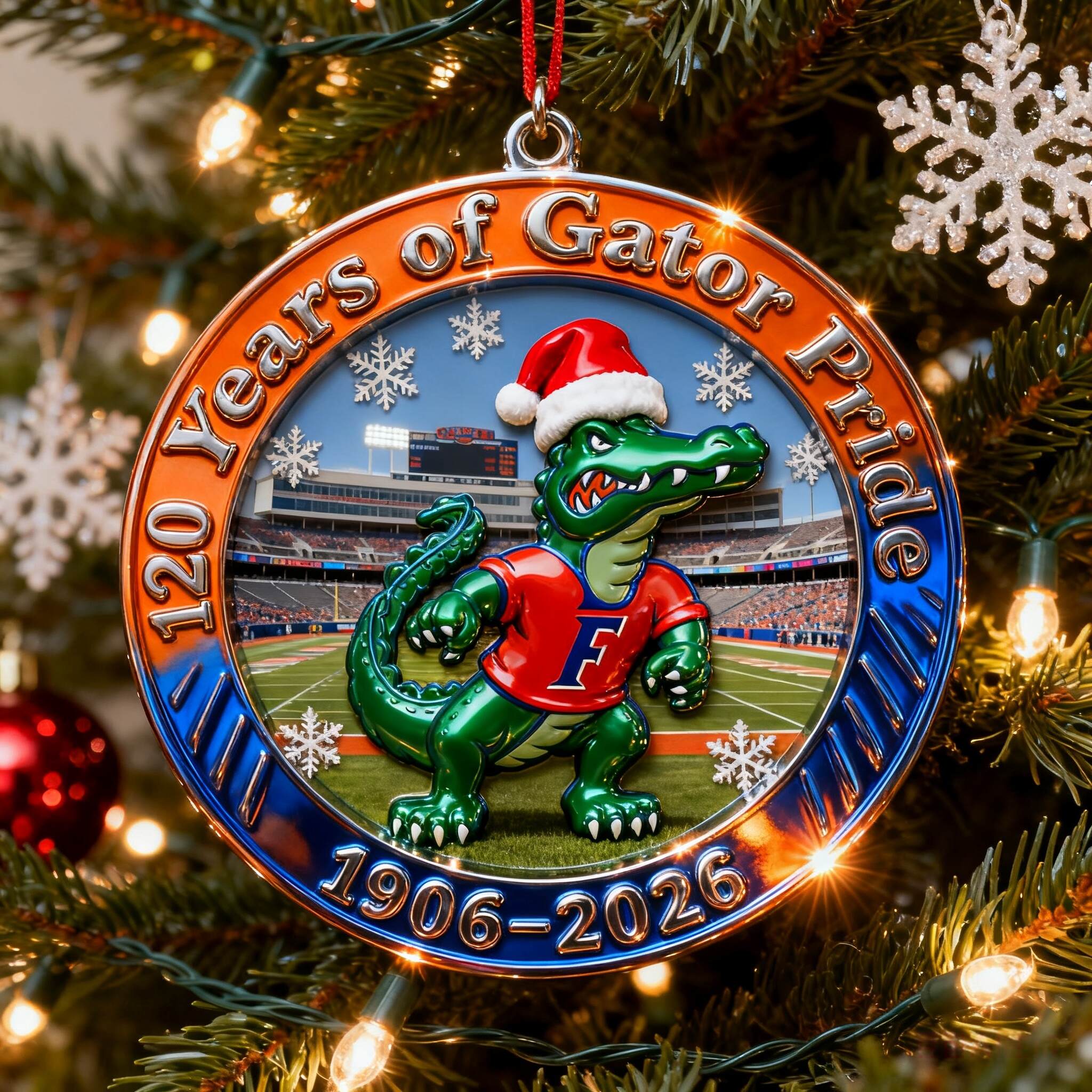 University of Florida – 120th Anniversary Gator Pride Holiday Ornament