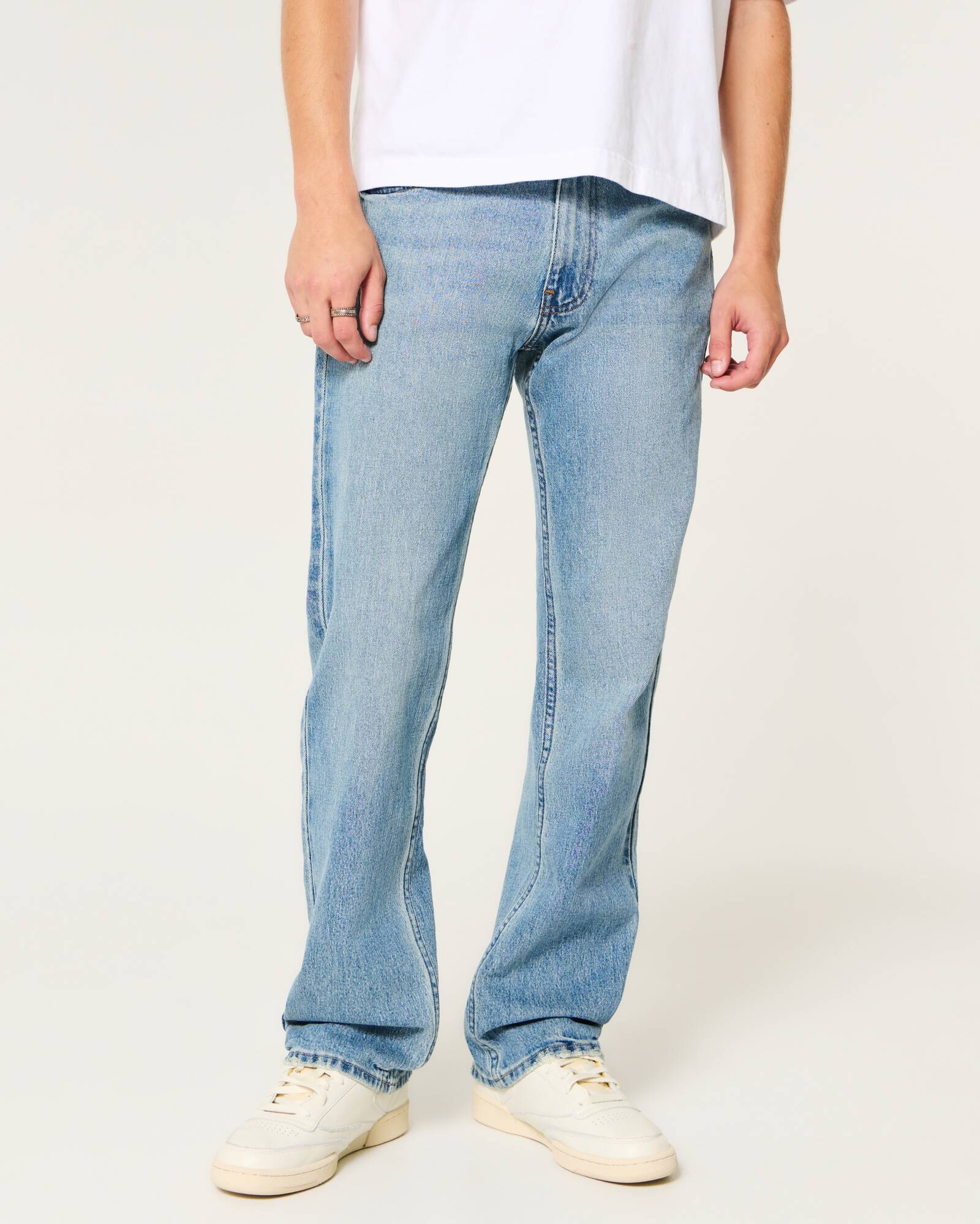 Light Wash Straight Jeans