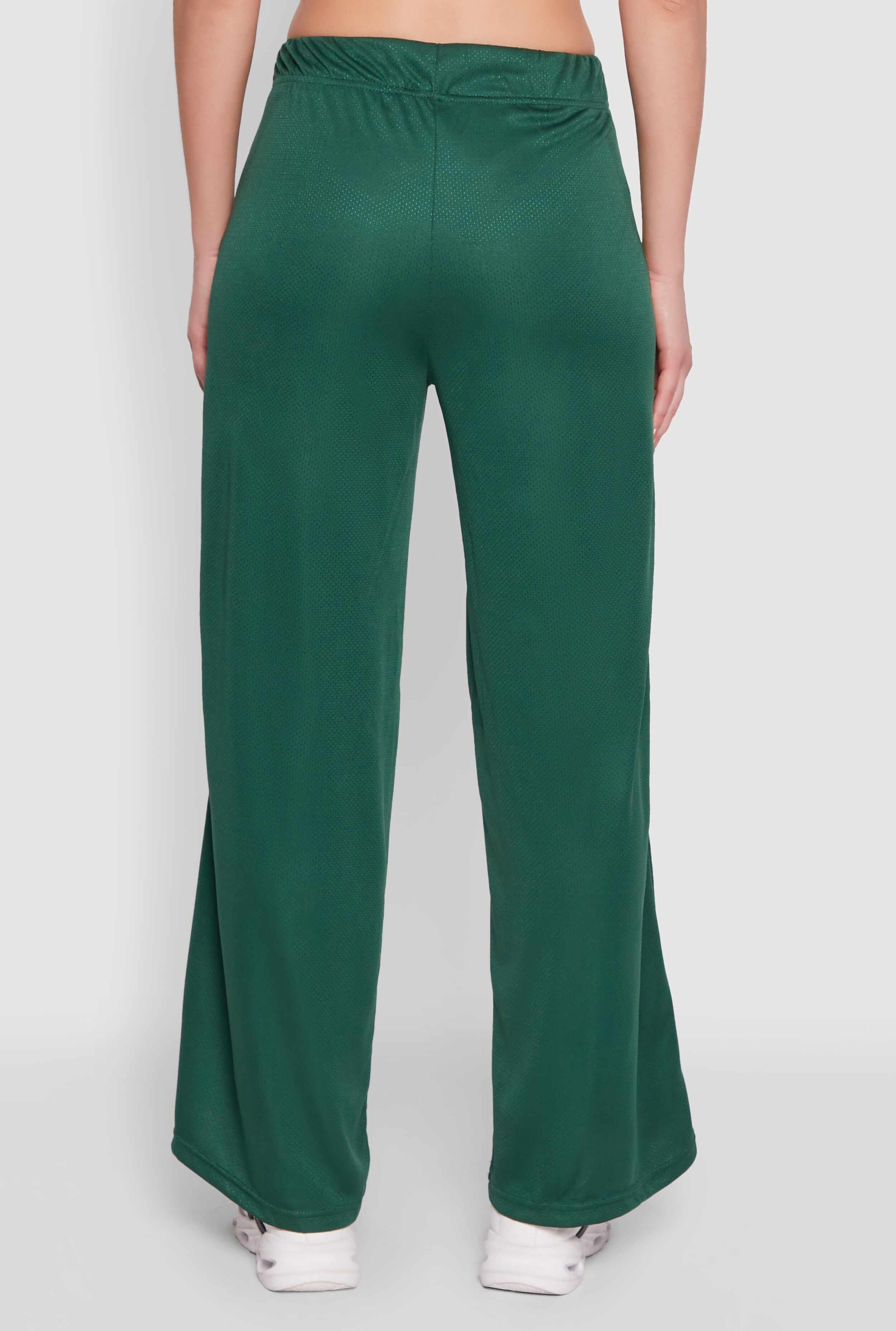 Side Striped High Waisted Wide Leg Active Pants