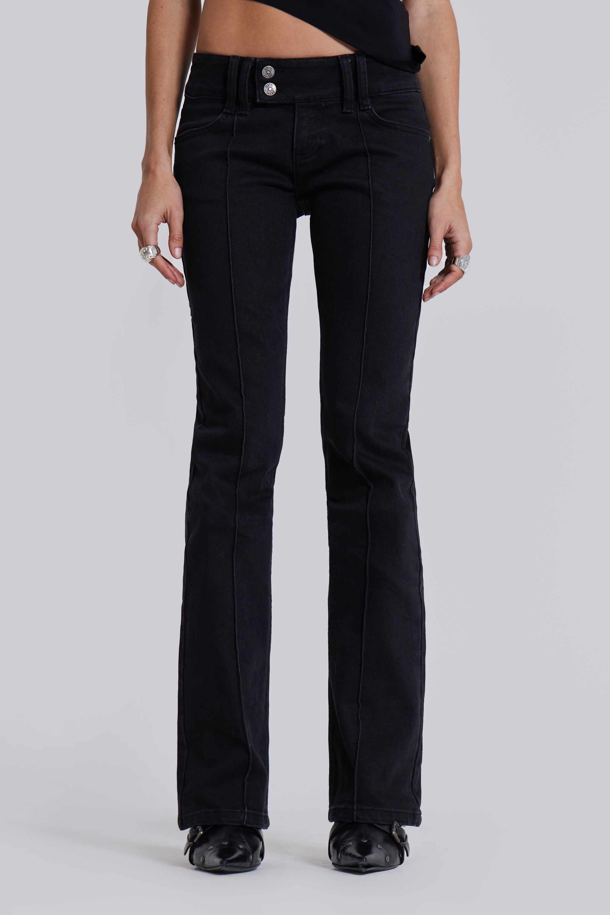Solid Black Thirteen Jeans