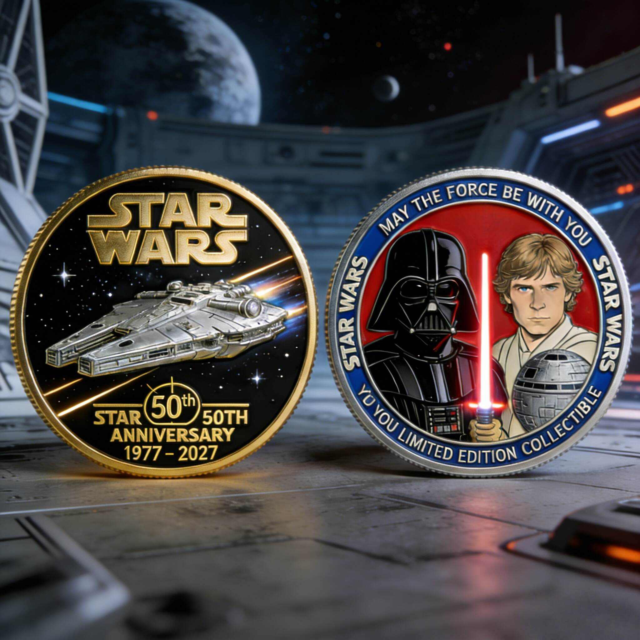 Star Wars Light & Dark 50th Anniversary Tribute Coin