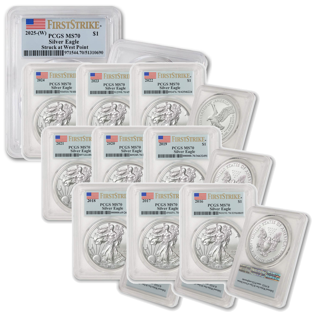 2016-2025 American Eagle Silver Coin PCGS MS 70【Best seller】