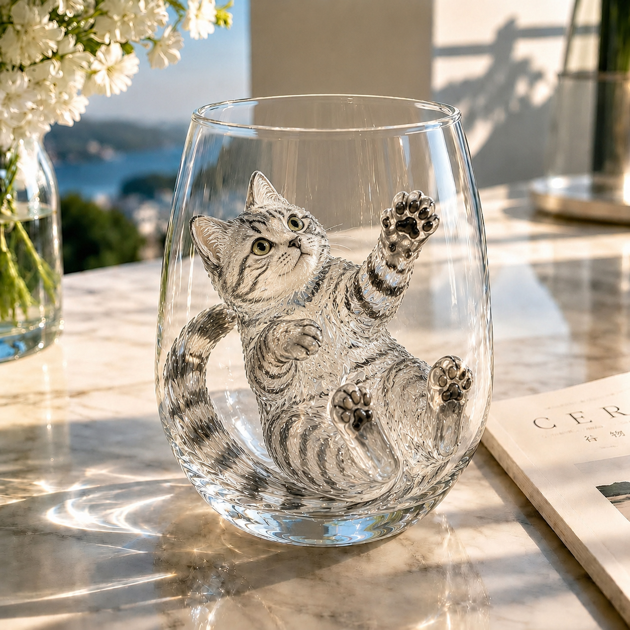Cute Cat Glassware Collection