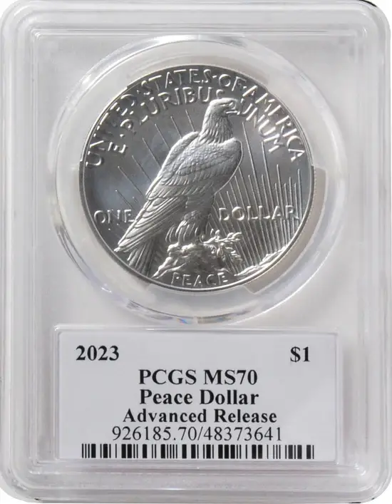 2023 6 PC Morgan and Peace Silver Dollars MS70/PF70/ R70 Advance Release PCGS Founders Mark of Distinction Holders Signed by John Dannreuther