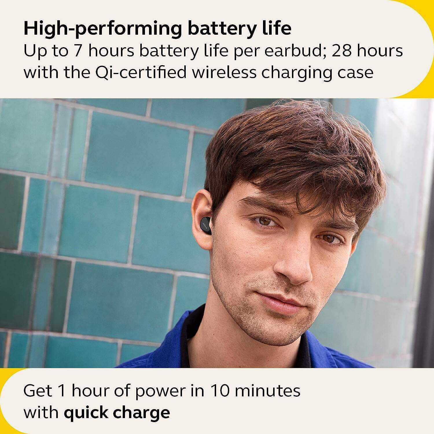 Jabra Elite 10 True Wireless Earbuds – Advanced Active Noise Cancelling Earbuds with Next-Level Dolby Atmos Surround Sound –All-Day Comfort, Multipoint Bluetooth, Wireless Charging – Cream
