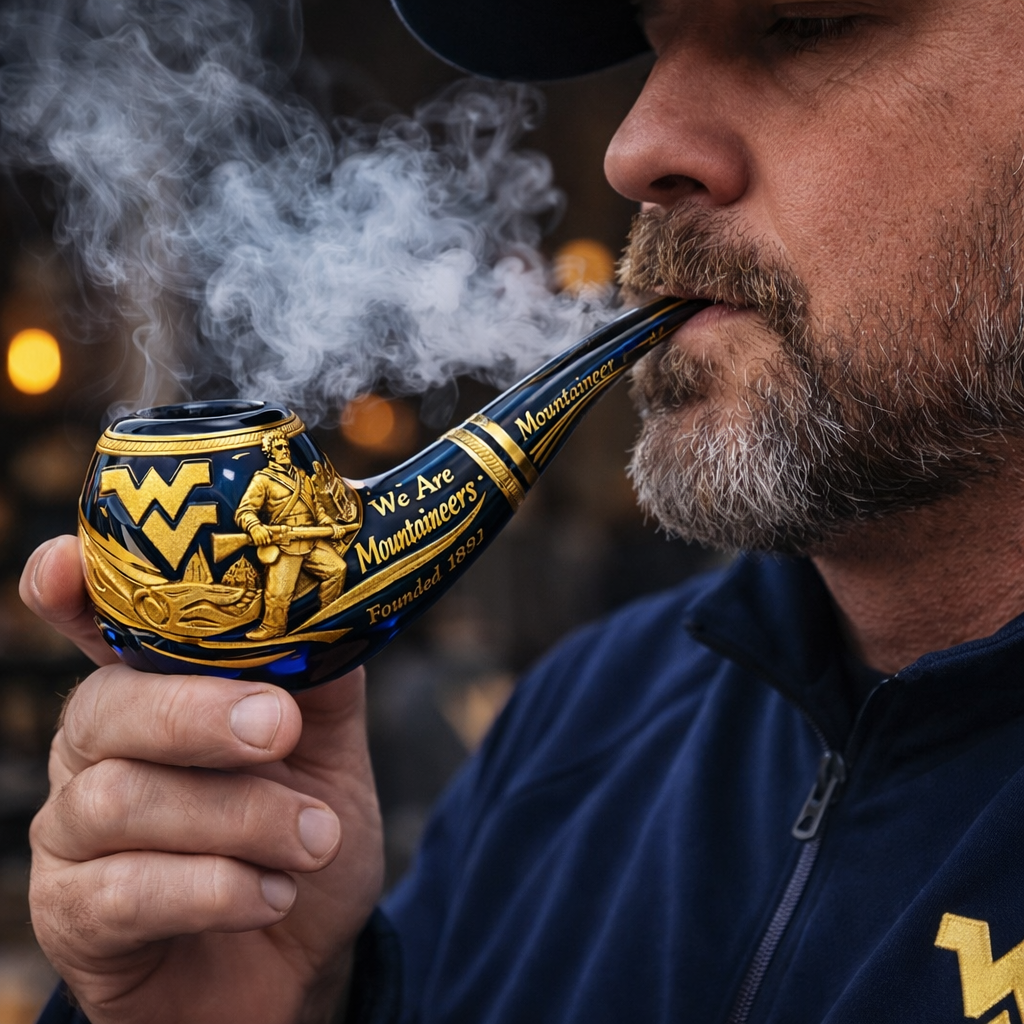 West Virginia Mountaineers 135th Anniversary Pipe