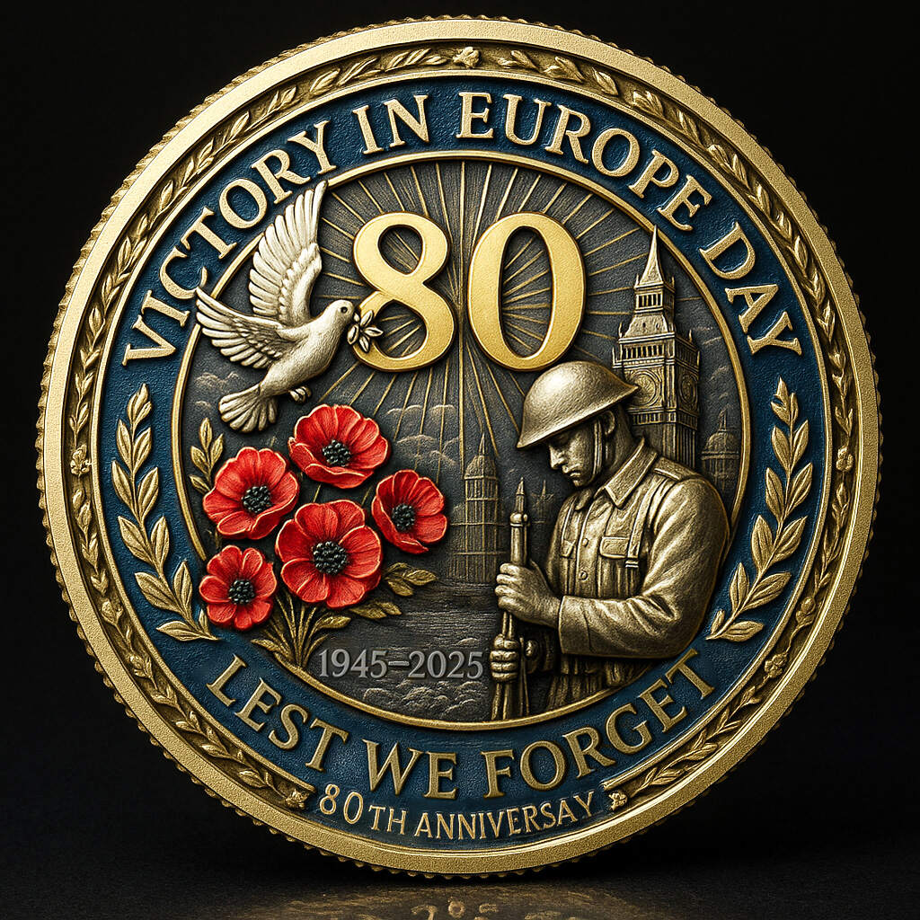 VE Day 80th Anniversary Commemorative Coin