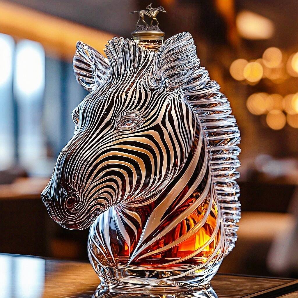 Zebra Whisky Bottle