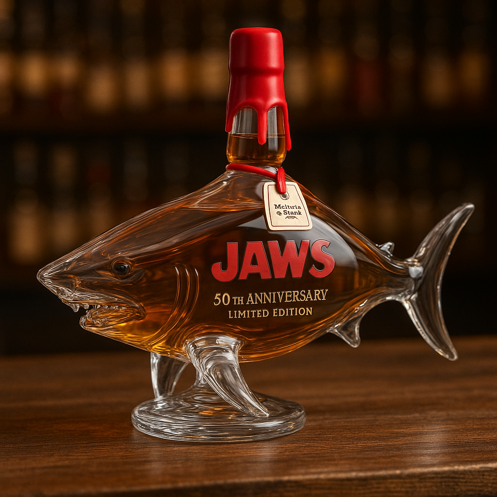 Jaws 50th Anniversary Whiskey Bottle