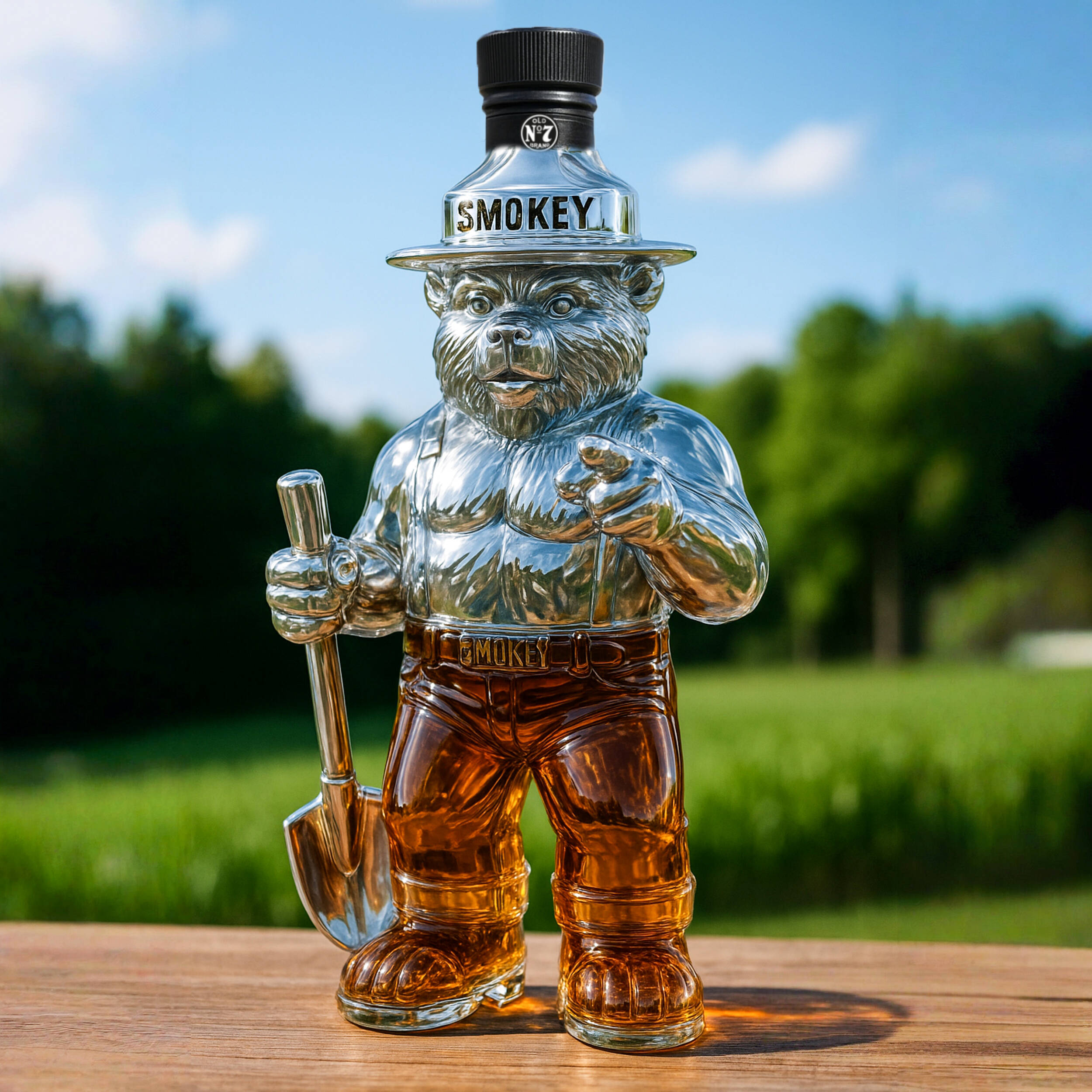U.S. Forest Service 120th Anniversary Smokey Bear Whiskey Bottle