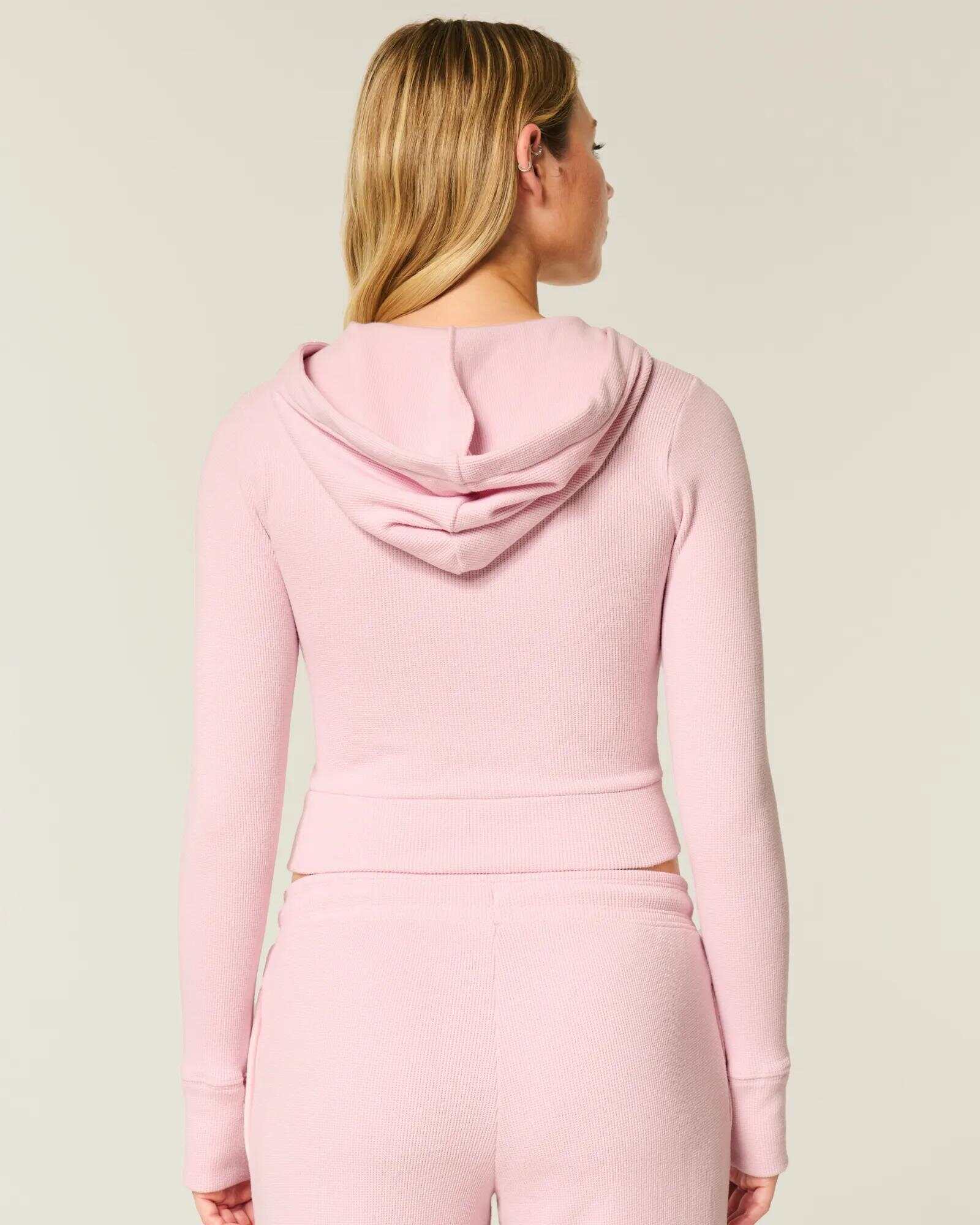 Gilly Hicks Waffle Zip-Up Hoodie