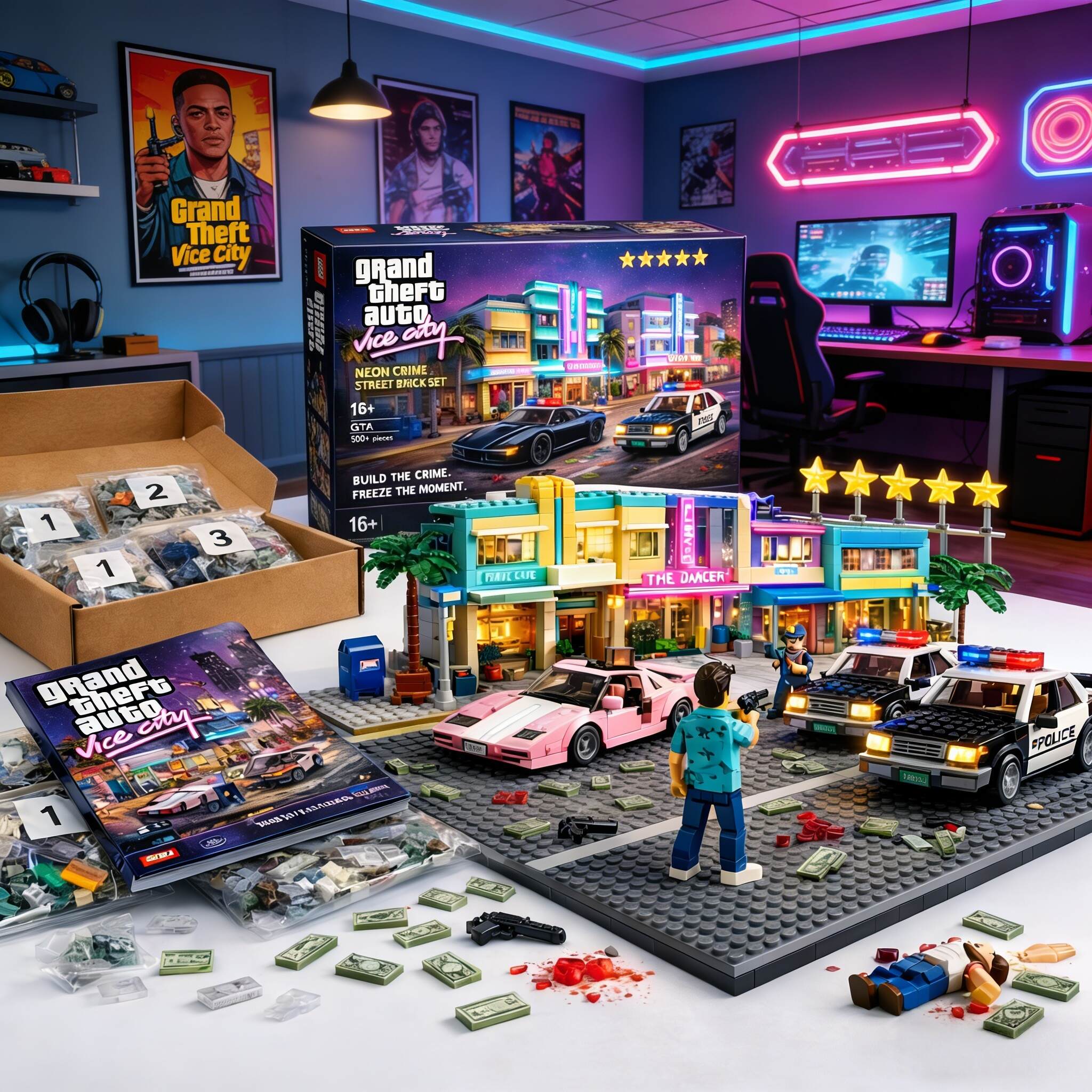 GTA: VICE CITY NIGHTS Street Brick Set