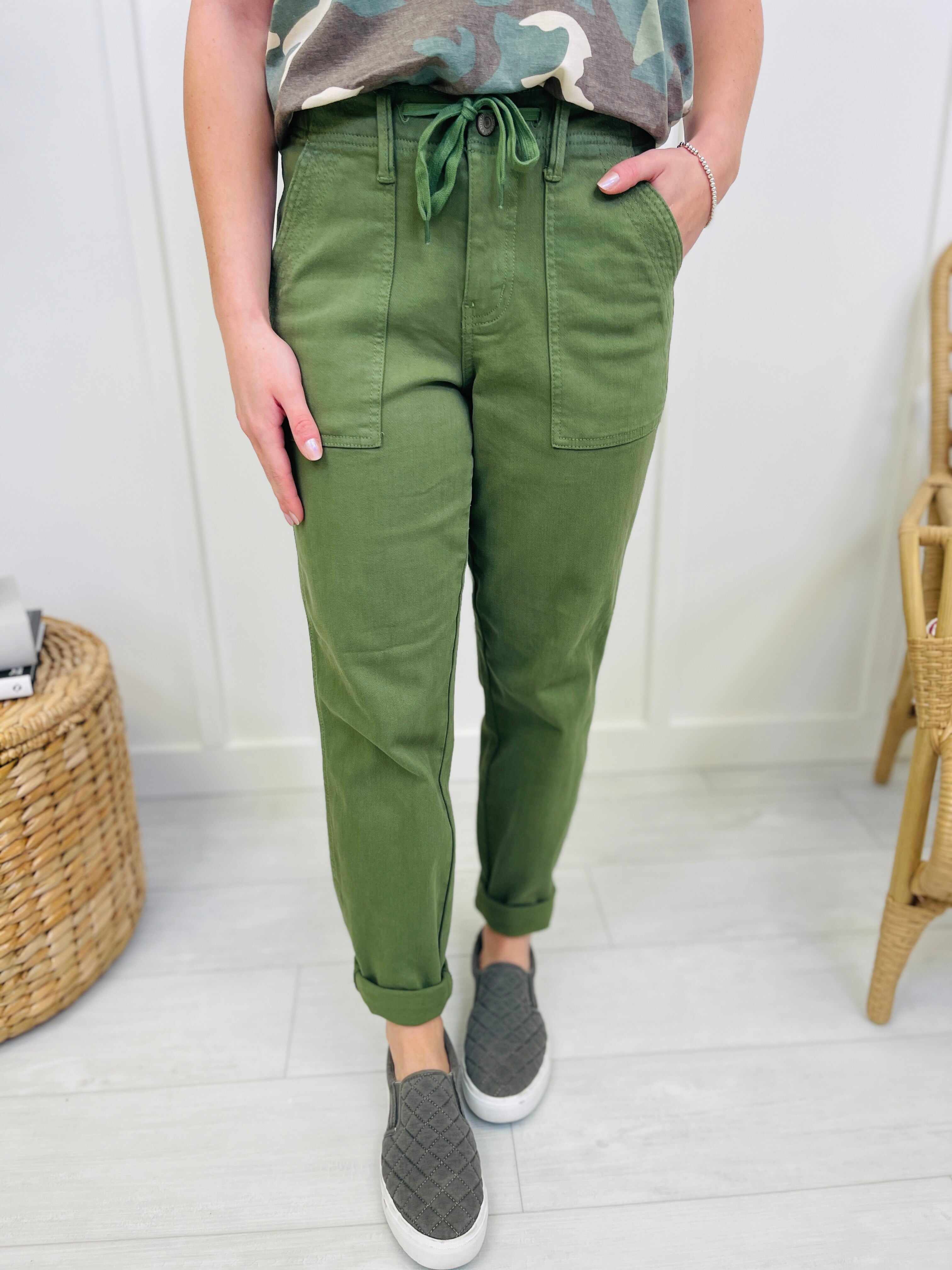REG/CURVY Olive You Denim Jogger