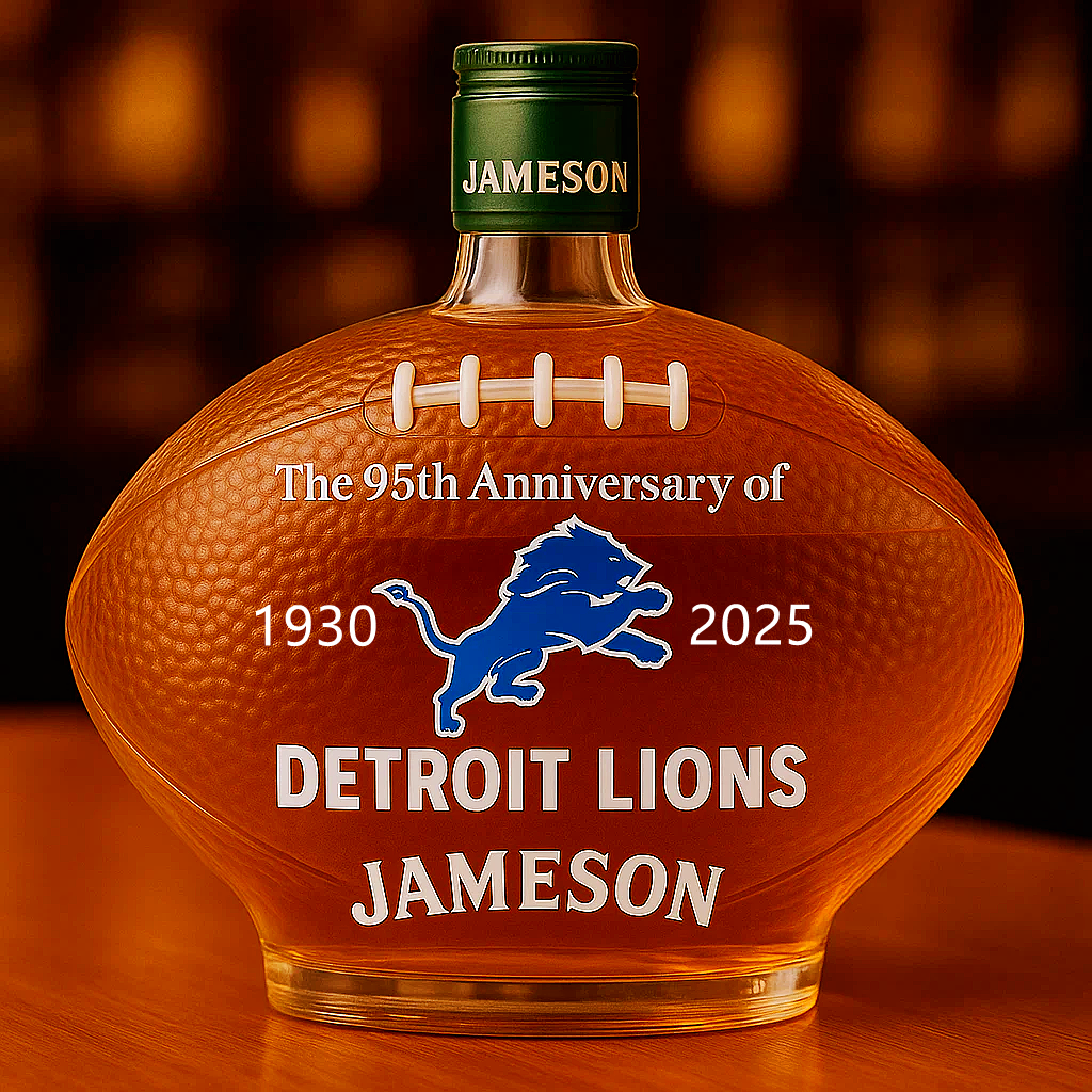 Detroit Lions Whiskey Bottle——95th Anniversary Edition