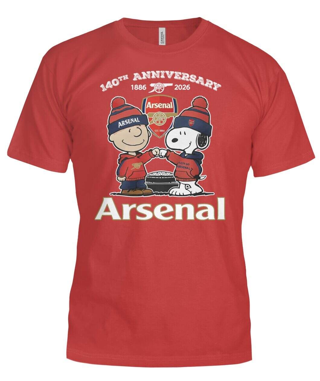 Arsenal 140th Anniversary Collection - Snoopy x Arsenal Limited Edition Commemorative Shirt