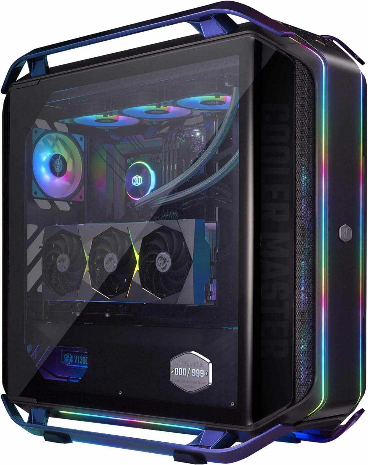Cooler Master 30th Year Anniversary Cosmos Infinity Gaming PC Desktop – AMD Ryzen 9 7950X - NVIDIA GeForce RTX 4090-32GB DDR5-2TB M.2 NVMe SSD – WiFi - Windows 11 Pro