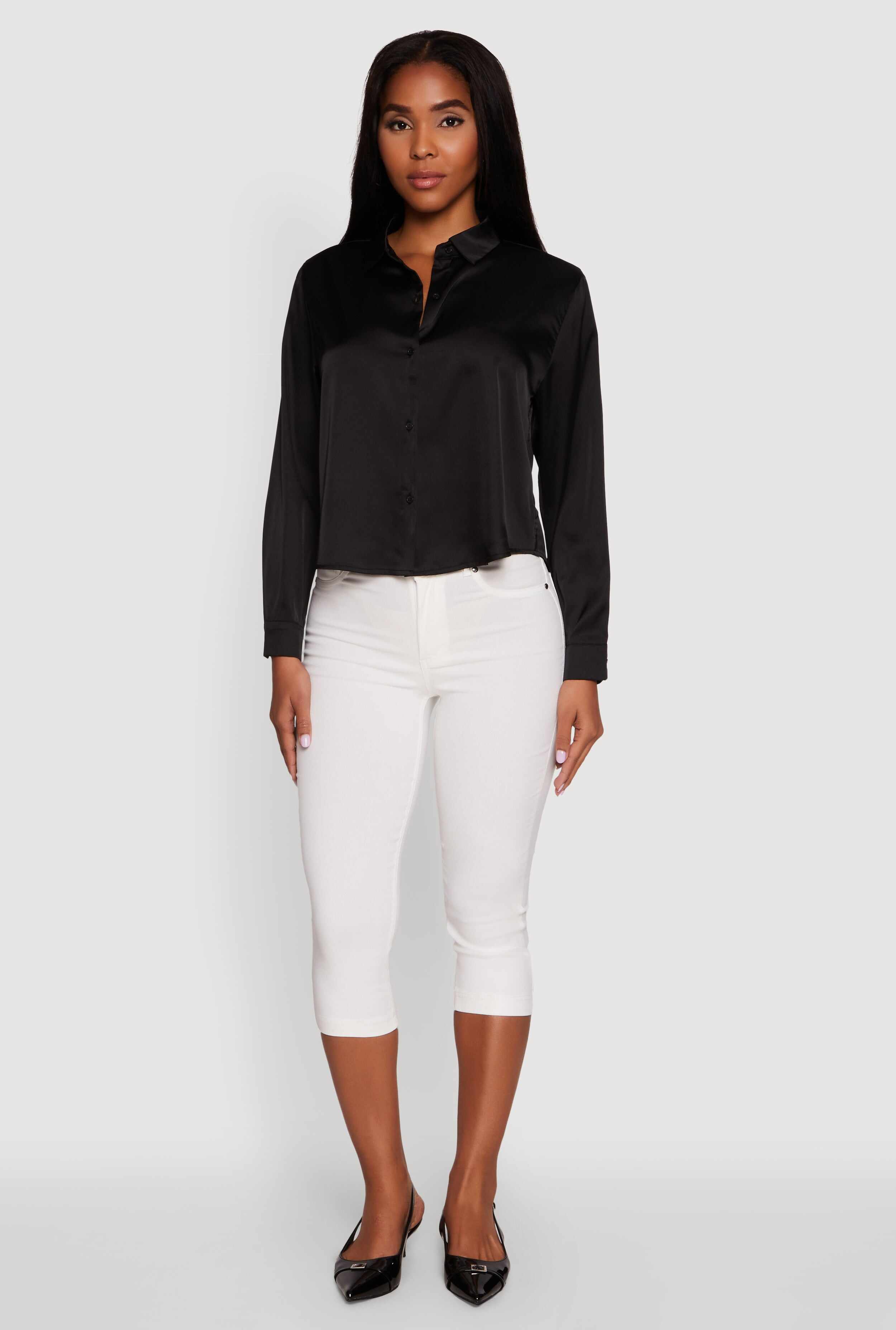 Satin Long Sleeve Shirt