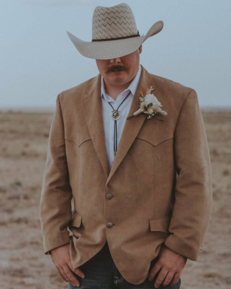 Men's Western Casual Long Sleeve Brown Jacket Blazer