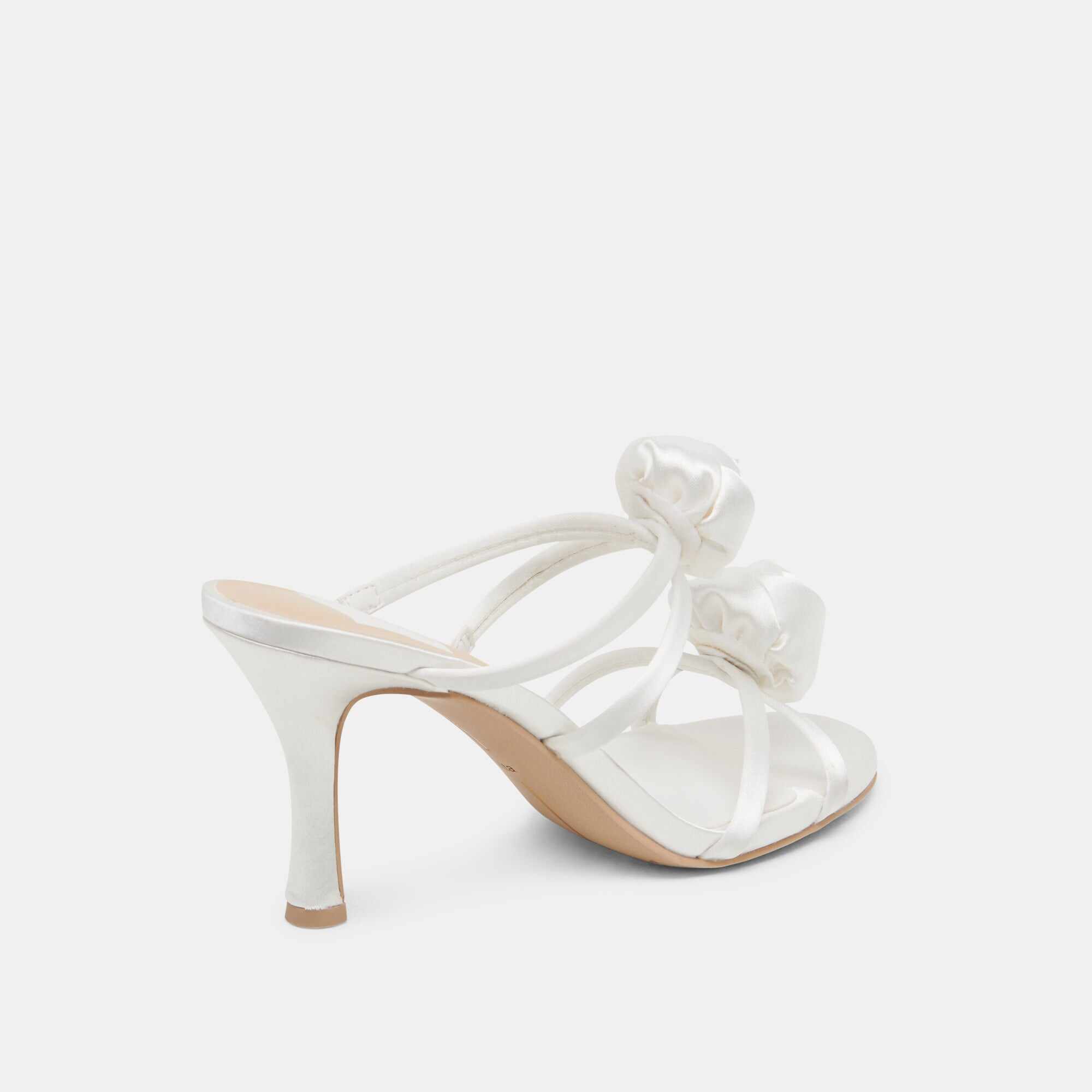 LINZY HEELS TRUE WHITE SATIN
