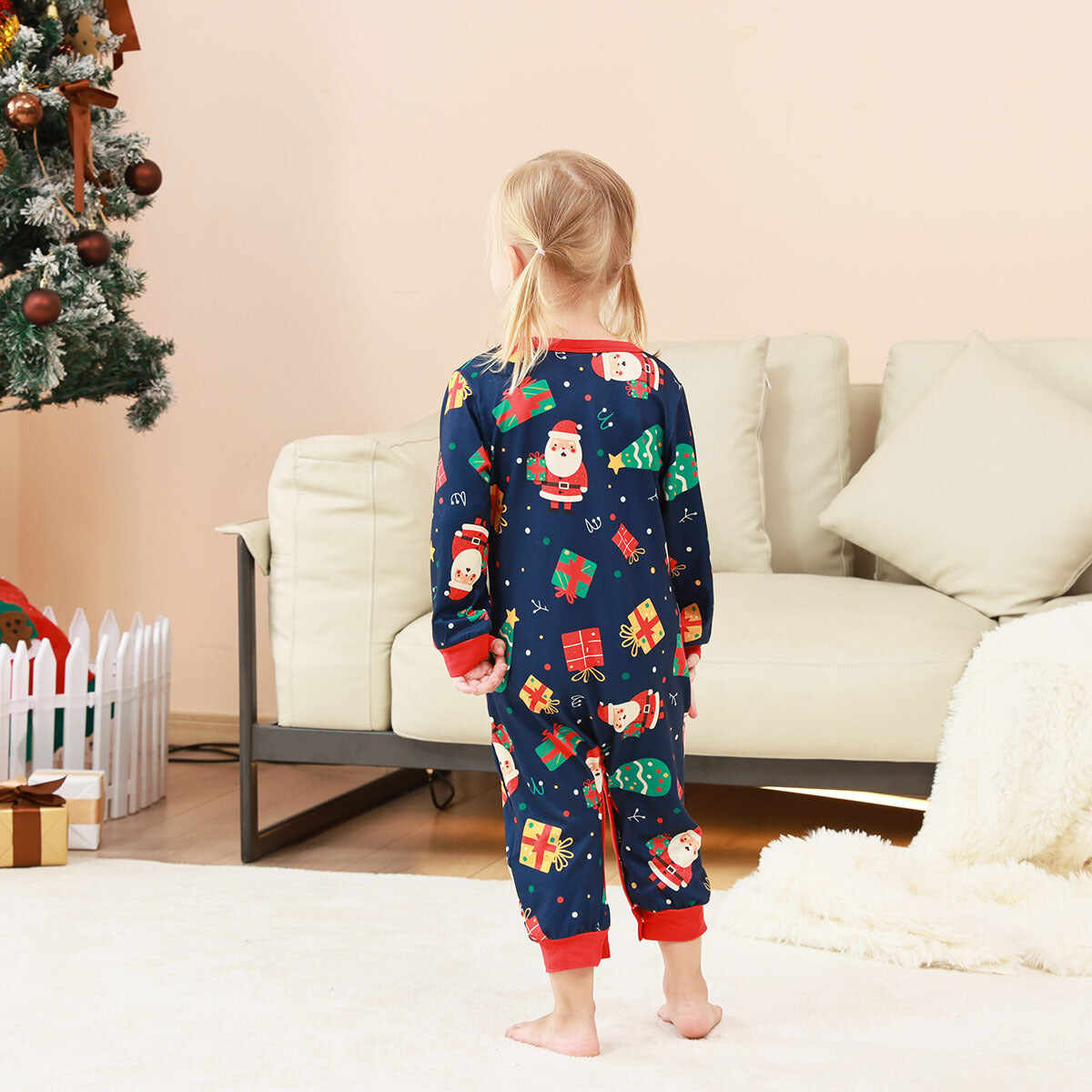 Family Parent-Child Christmas Santa Gifts Pajamas Set