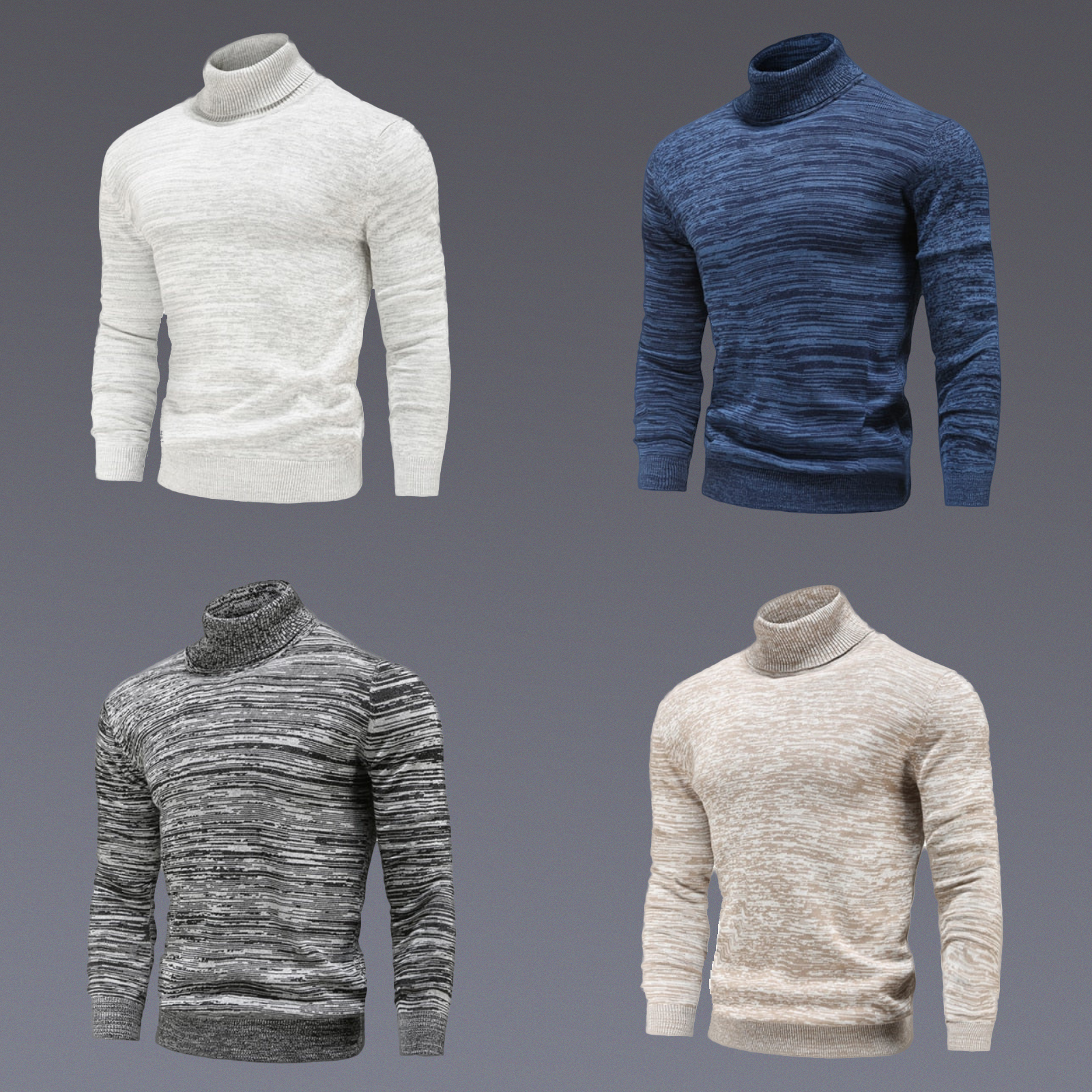 Casual Slim-Fit Turtleneck