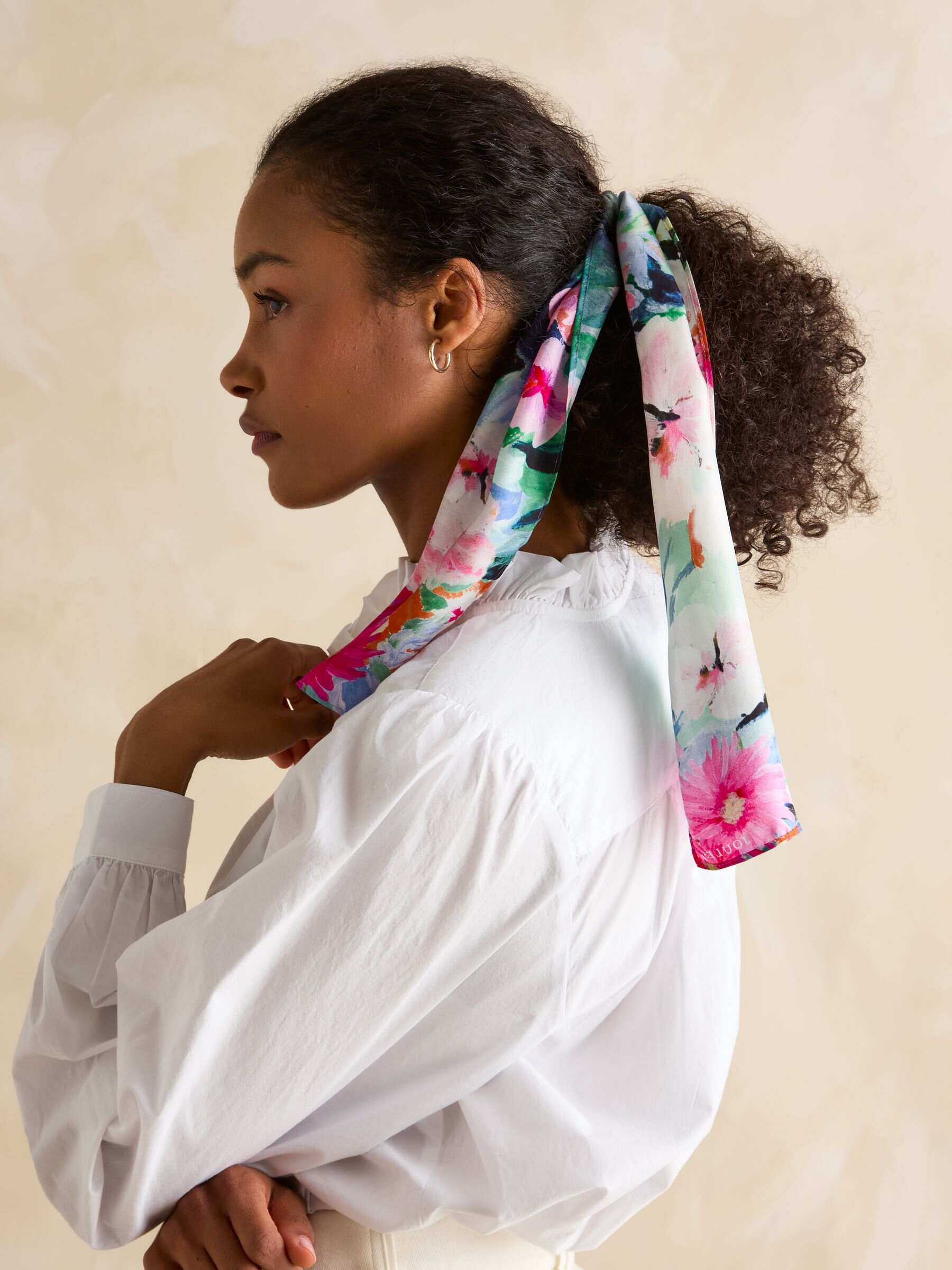 Highgrove Floral Skinny Printed 100% Silk Scarf