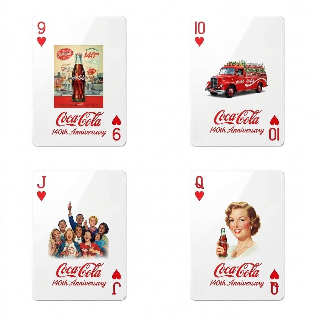 Coca-Cola 140th Anniversary Commemorative Playing Cards