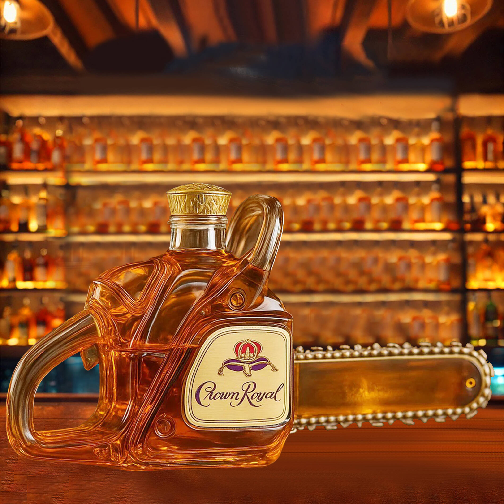 Chainsaw Whiskey Bottle