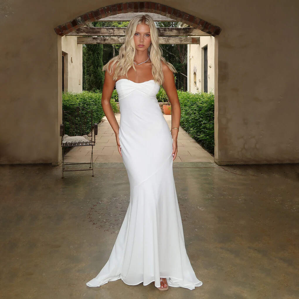 Elegant Strapless Maxi Dress