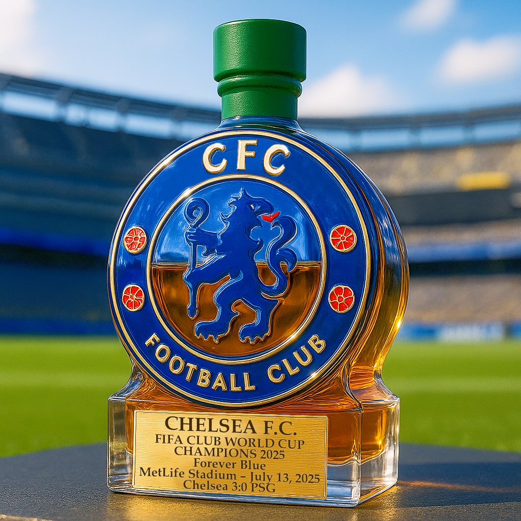 CHELSEA F.C. FIFA CLUB WORLD CUP CHAMPIONS Whiskey Bottle