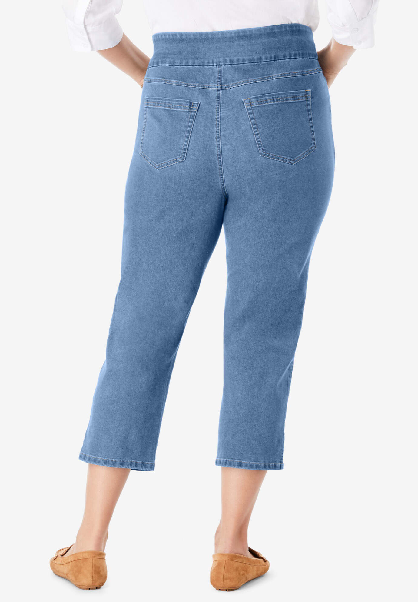 Flex-Fit Pull-On Denim Capri