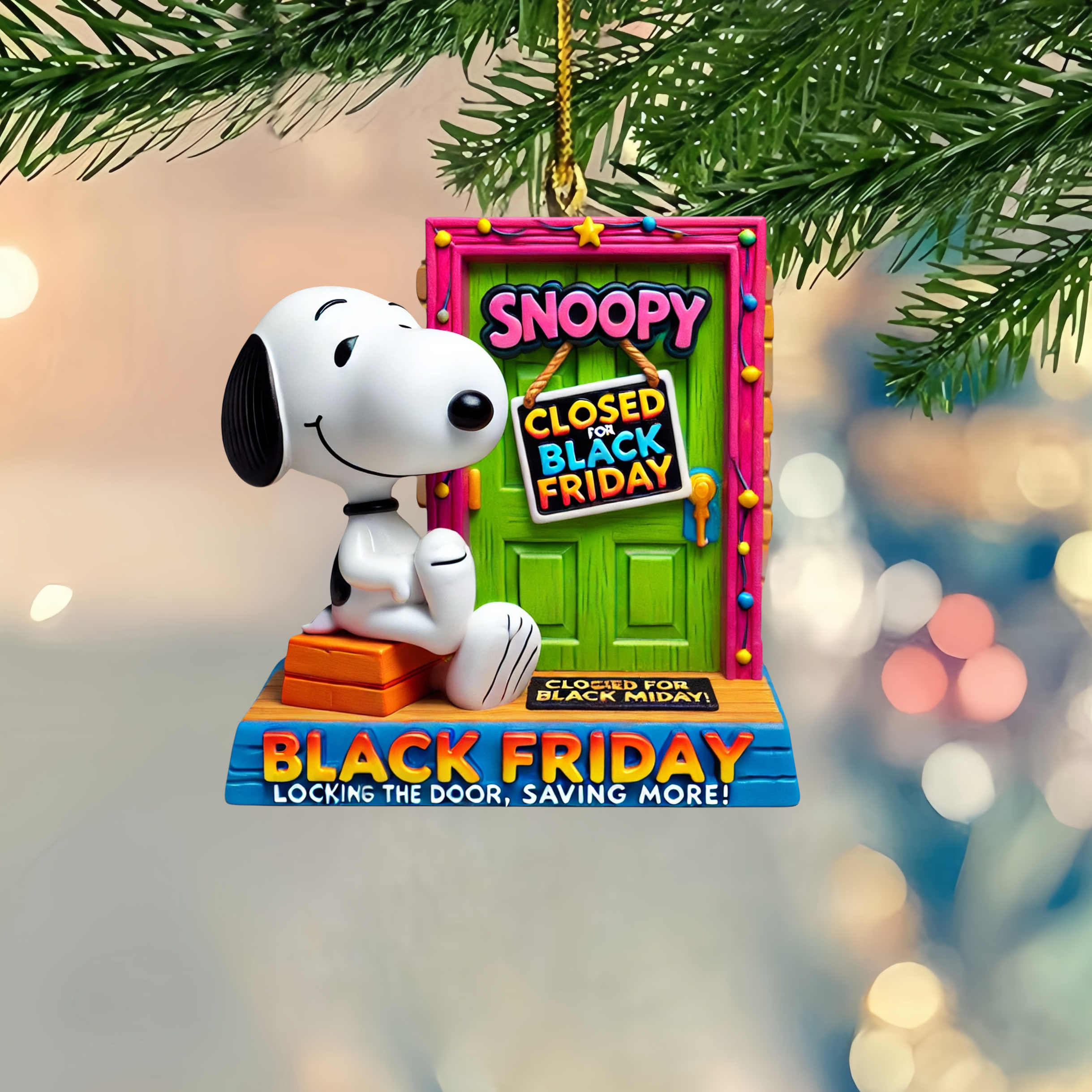 Snooopy vs. Black Friday Ornaments