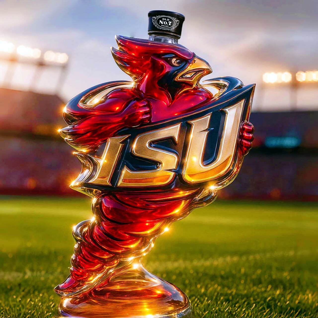 Iowa State Cyclones Whiskey Bottle