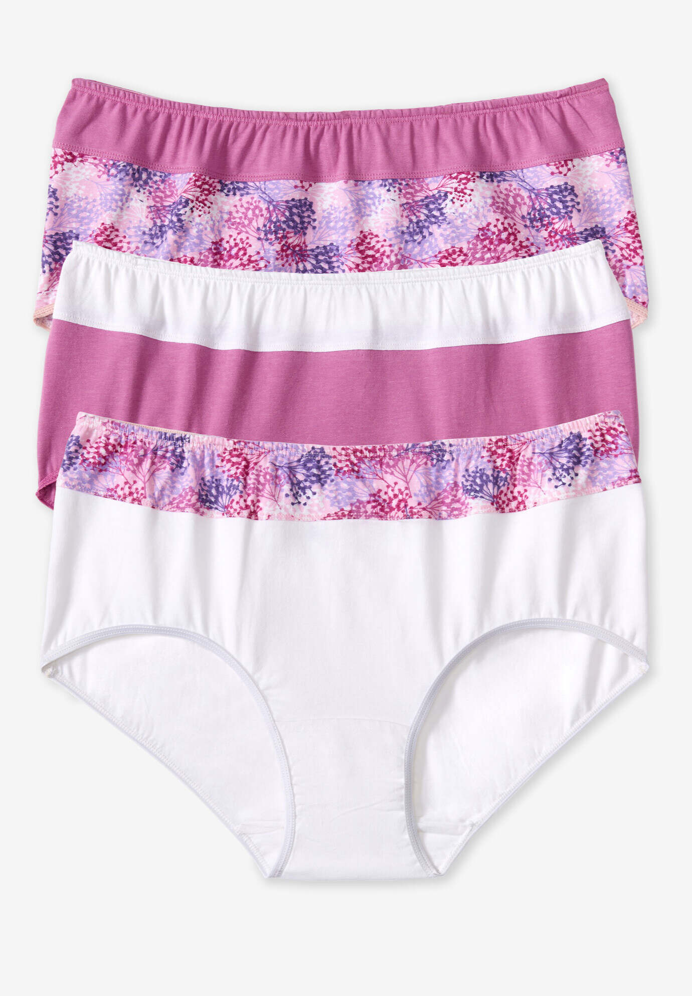Cotton 3-Pack Color Block Full-Cut Brief