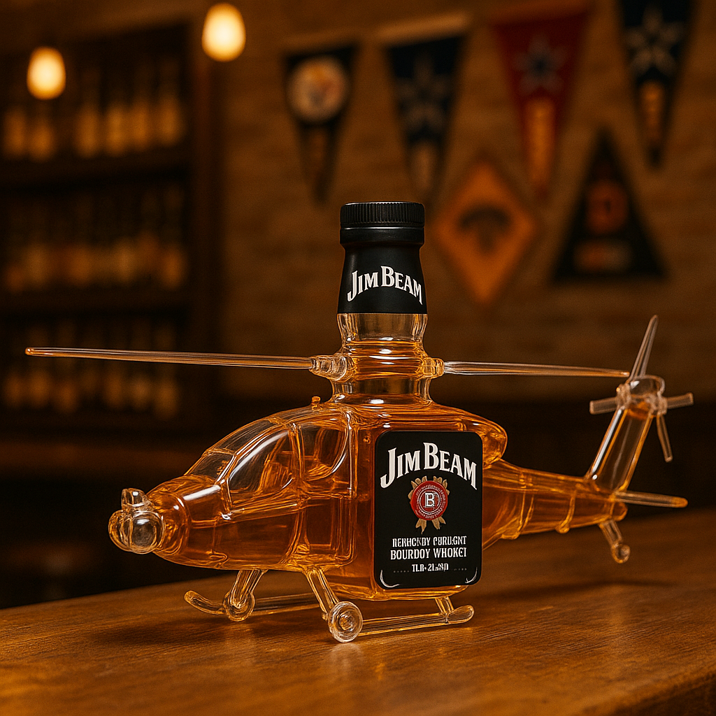 Armed Fighter Whiskey Bottle