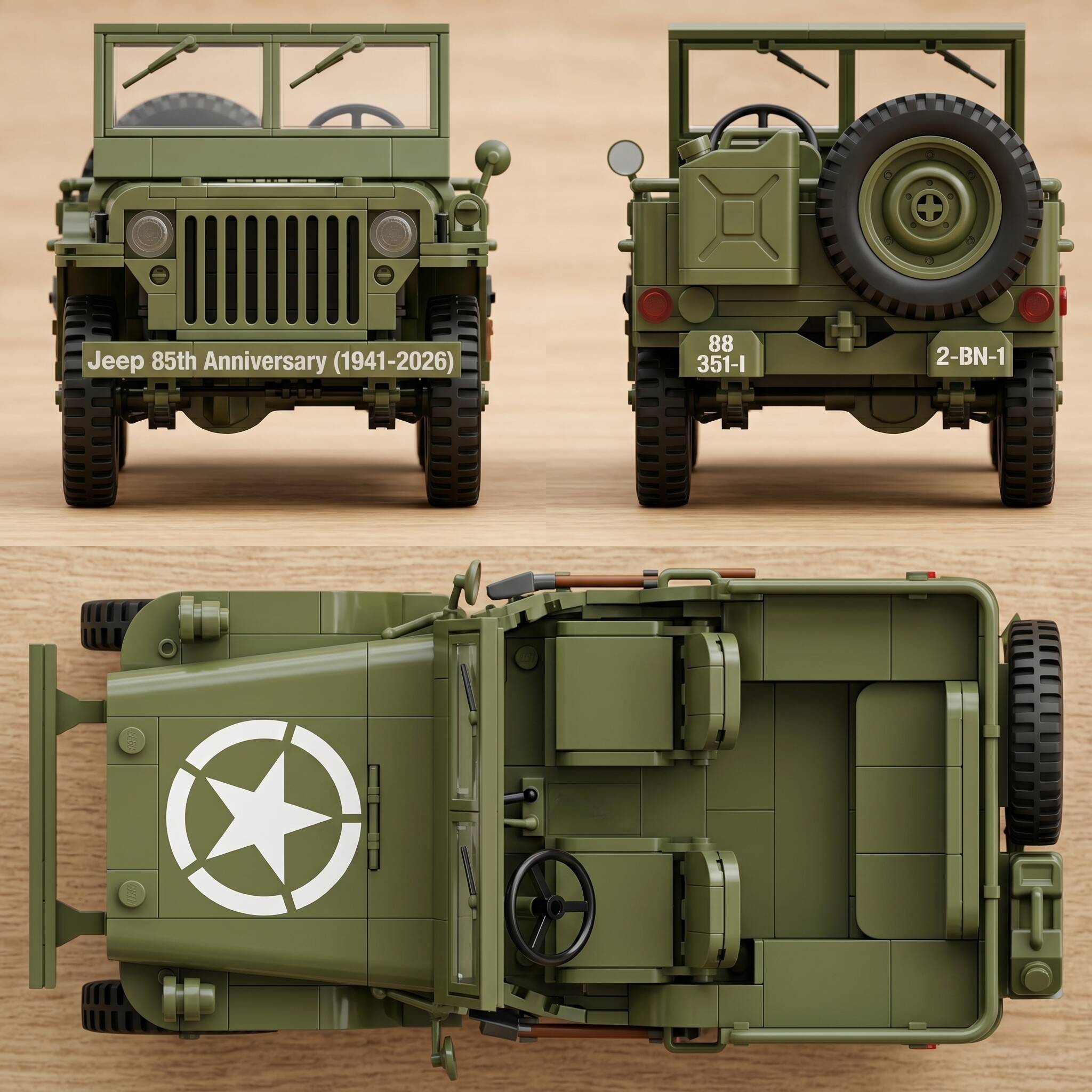 🎁Jeep 85th Anniversary: Build The Legend (1941 Pcs)！