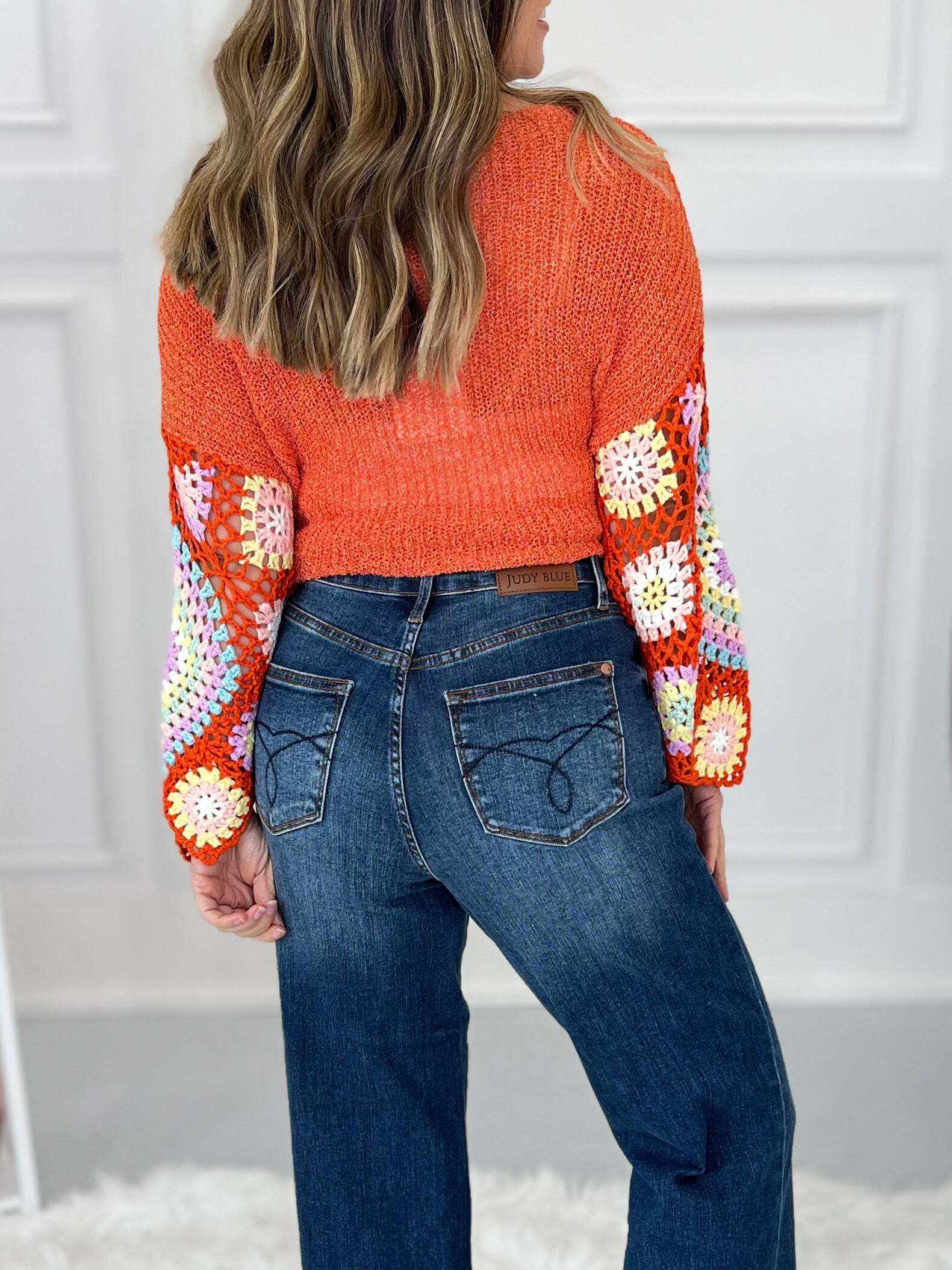 One Sweet Day  - Christmas Cropped Wide Leg Jeans- Final Sale