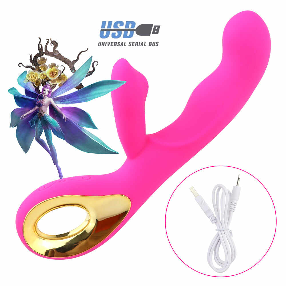 G-Spot Rabbit Vibrator with Clitoral Stimulator – Waterproof Rechargeable