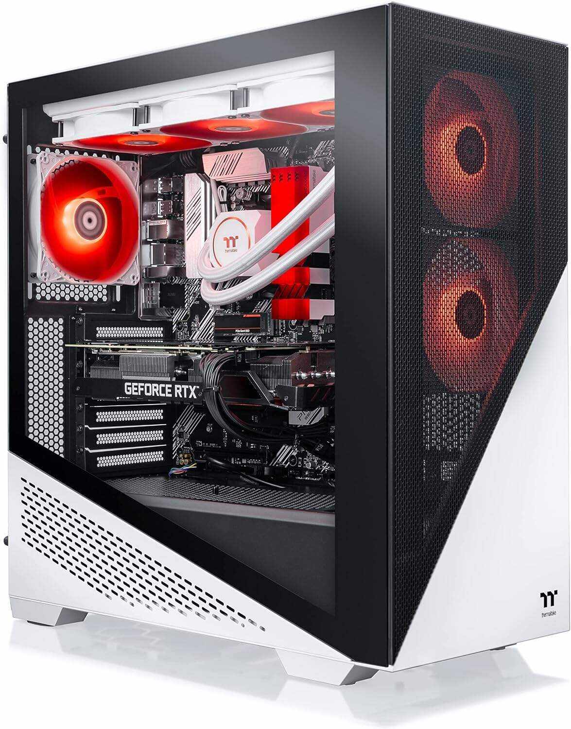 Thermaltake Frostbite 380 Gaming Desktop (AMD RyzenTM 7 5800X 8-core, ToughRam RGB DDR4 3600Mhz 32GB Memory, NVIDIA® GeForce RTXTM 3080, 1TB NVMe M.2, Win10 Home) D3FB-B550-380-LCS
