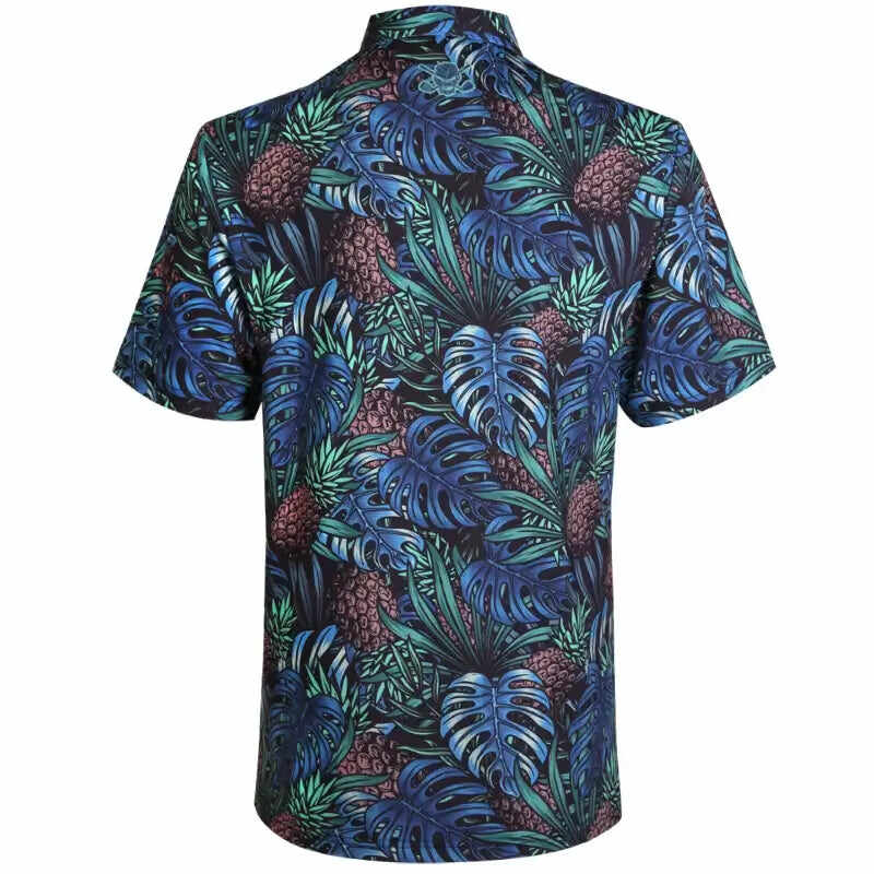 Aloha Cool-Stretch Men's Hawaiian Golf Shirt (Green)