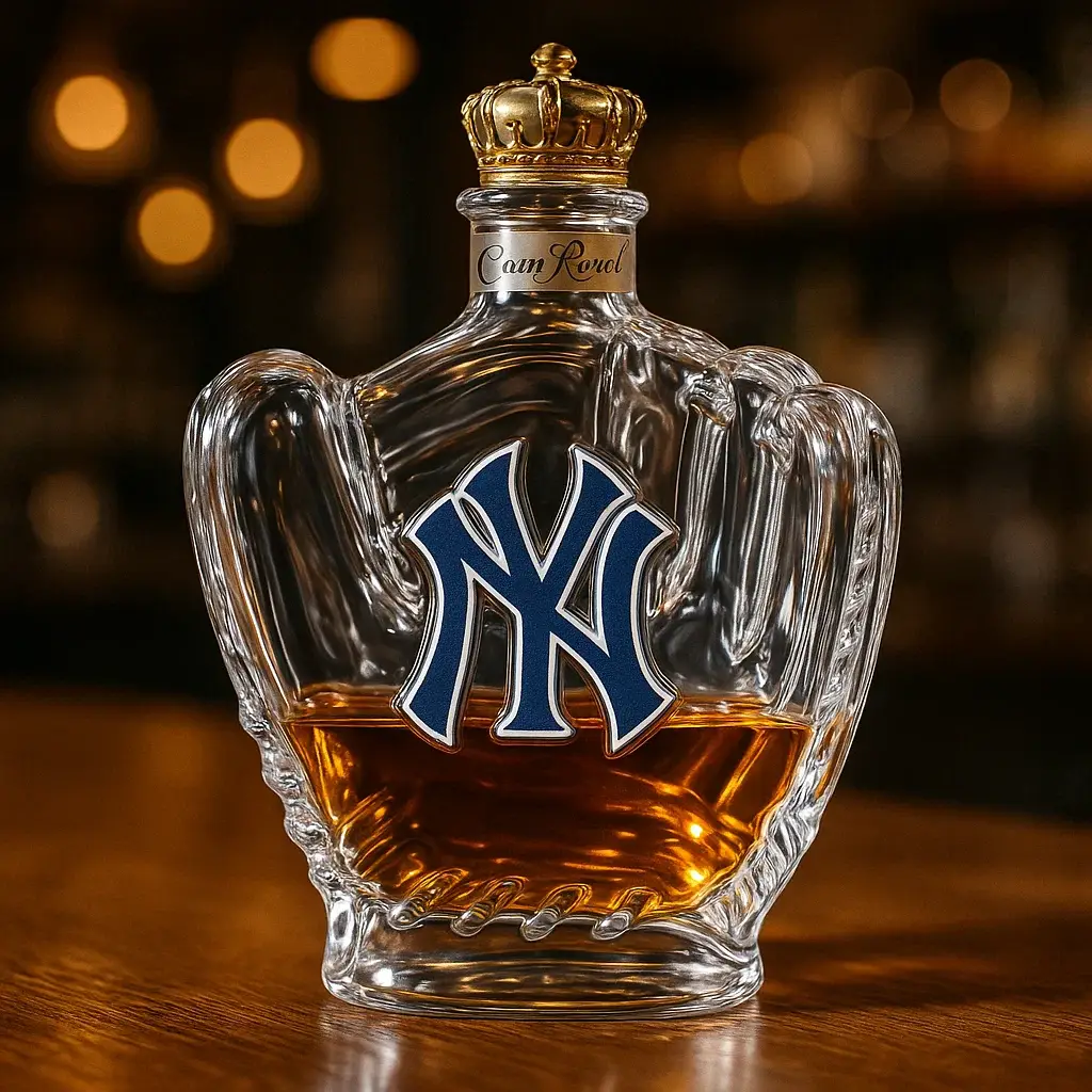 New York Yankees baseball glove bottle