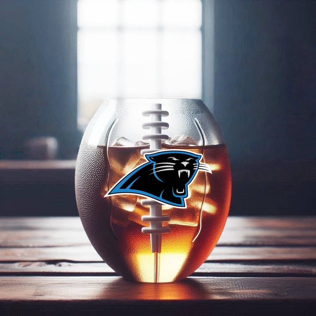 NFL Team Football Glass