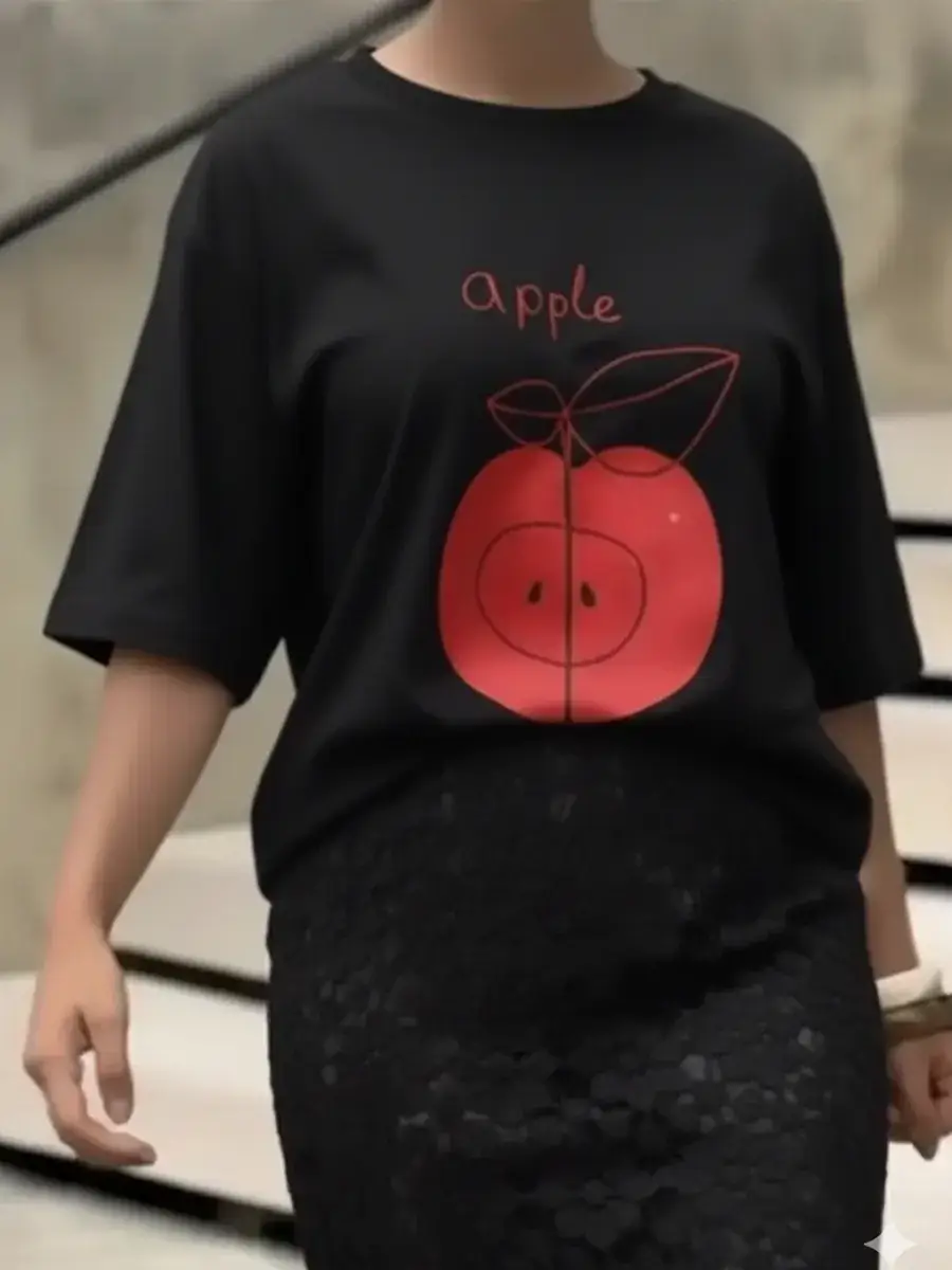🔥Summer Arrivals🌟Women's Fashionable Apple Print T-shirt