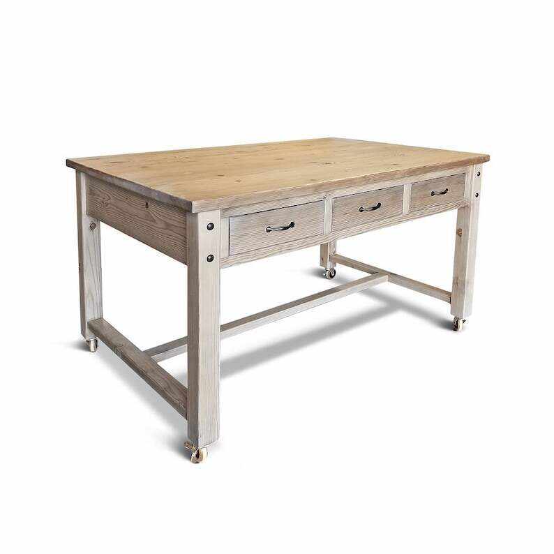 Kitchen Island, Farmhouse Kitchen, Butcher Block, Island, Table, Kitchen Table