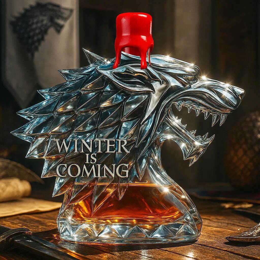 Game of Thrones House Stark whiskey bottle